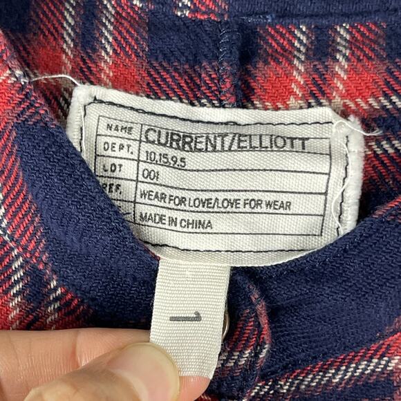 Current Elliott Flannel Dress Women Small Drop Waist Plaid Academia Preppy - Picture 5 of 13